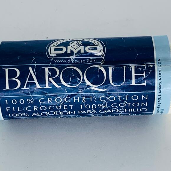 DMC Baroque Crochet Thread White 100% Cotton Super Mercerized Colorfast 165527 - Picture 2 of 9